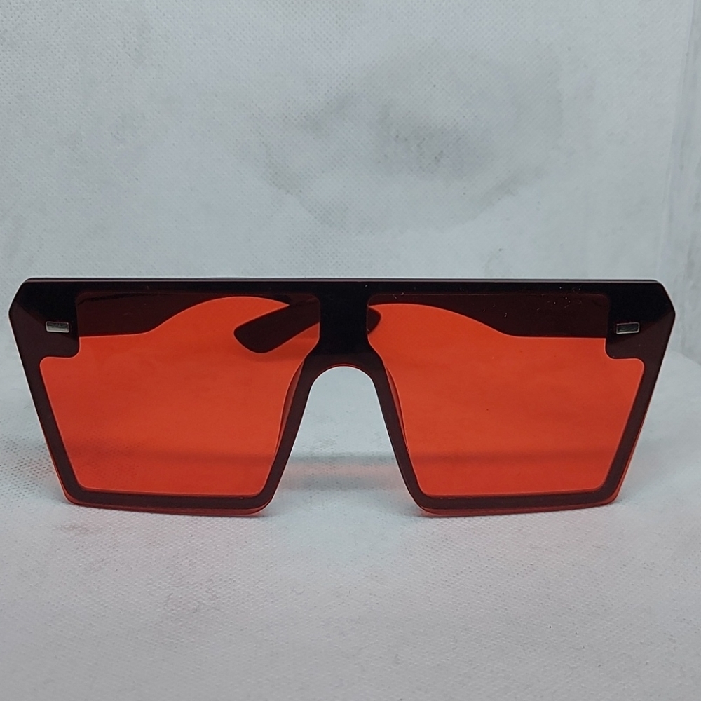 Oversized square framed flattop sunglasses